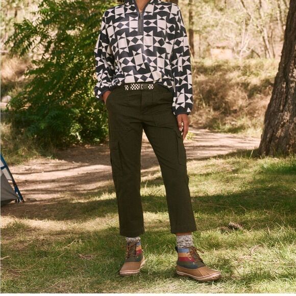 THE GREAT. + Eddie Bauer The Canvas Hike Pant in Dark Forest Green sz 6 - Picture 3 of 6